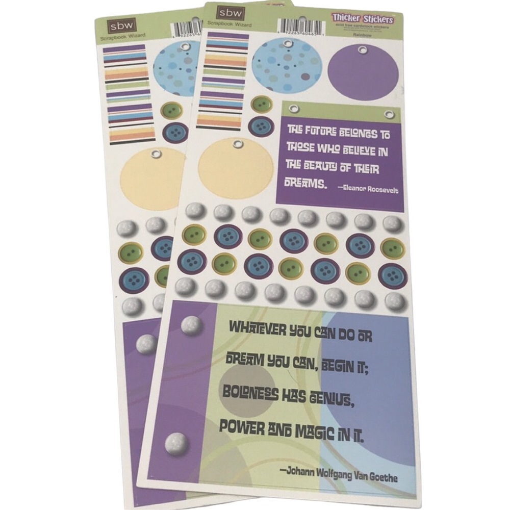 Scrapbook Rainbow Sticker Set